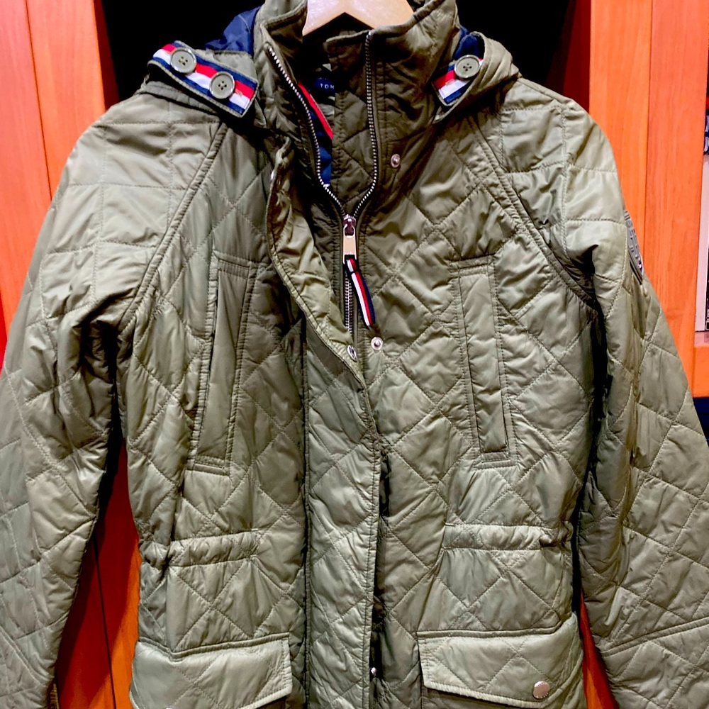 Tommy Hilfiger light olive green jacket